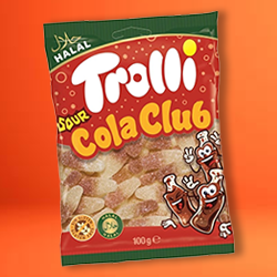 TROLLI HALAL COLA CLUB BAGS HALAL 30X100G