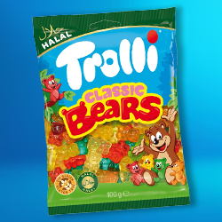 TROLLI HALAL CLASSIC BEARS BAGS HALAL 30X100G
