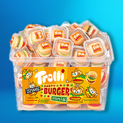 TROLLI PARTY BURGER MINIS TUBS 6X60