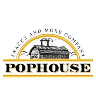 Pophouse brand mark — popcorn supplied by Primo Foods