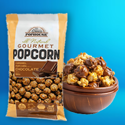 POPHOUSE CARAMELIZED POPCORN WITH CHOCOLATE 180G