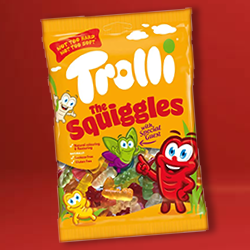 TROLLI THE SQUIGGLES BAGS 30X100G (WithspecialGuest)